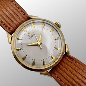 Omega Automatic 14K Yellow Gold Men's Wristwatch