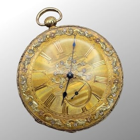 Victorian LeCoultre18K Yellow Gold Pocket Watch