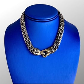 David Yurman Sterling Silver 14K Chain Necklace