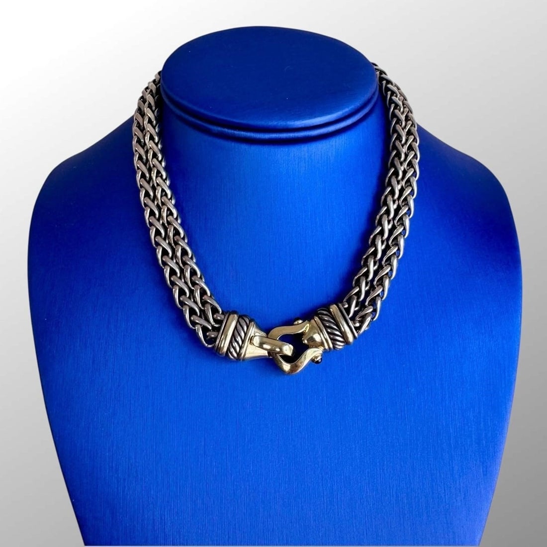 David Yurman Sterling Silver 14K Chain Necklace (1 of 7)