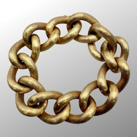 Italian 14K Yellow Gold Chunky Link Bracelet
