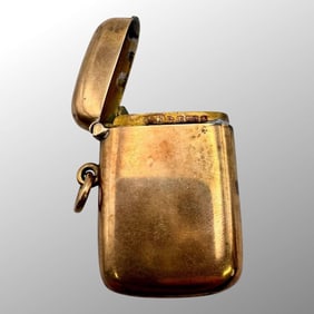 Antique English 15K Gold Vesta Case Pendant