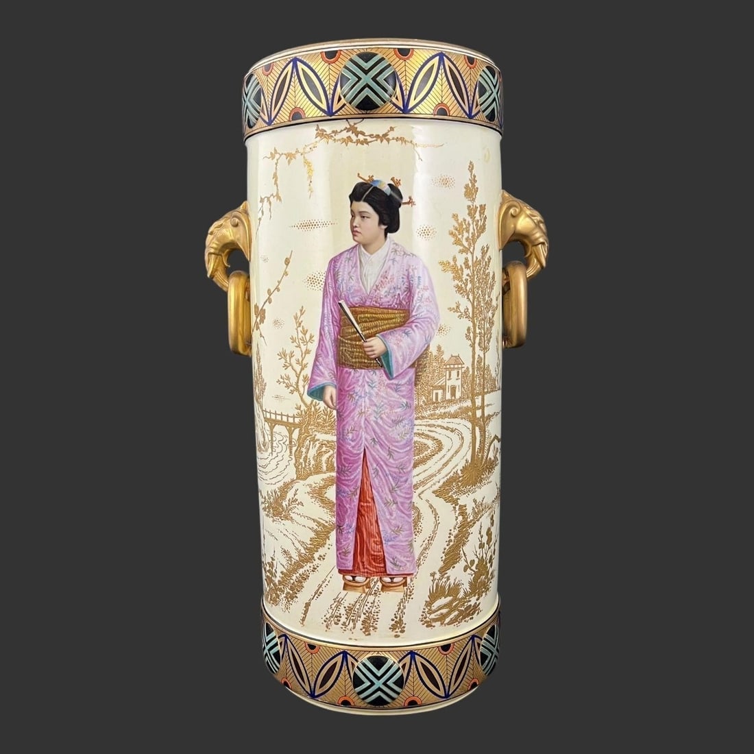 Minton's Porcelain Vase Oriental Umbrella Stand (1 of 10)