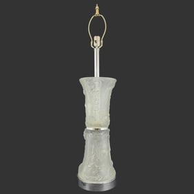 Large Lalique Unsigned Lamp Glass