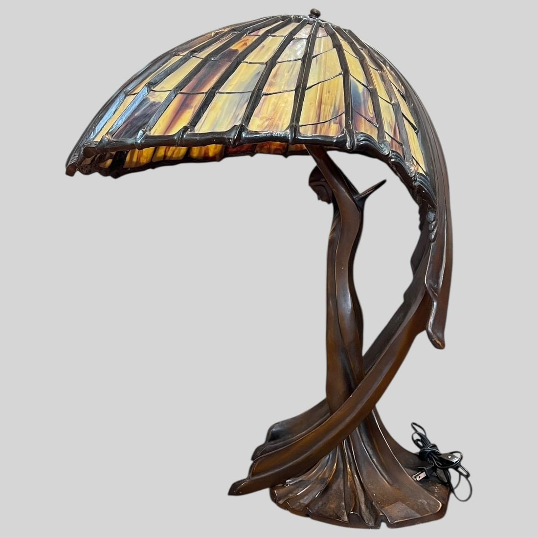 After Peter Behrens (German,1868-1940) Bronze Lamp (1 of 10)