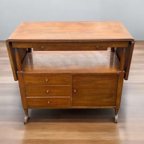 John Widdicomb MCM Modern Drop Leaf Tea Cart