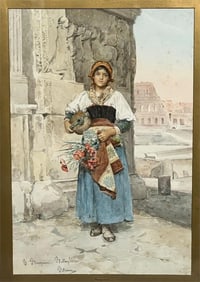 Clelia Bompiani-Battaglia Watercolor Painting