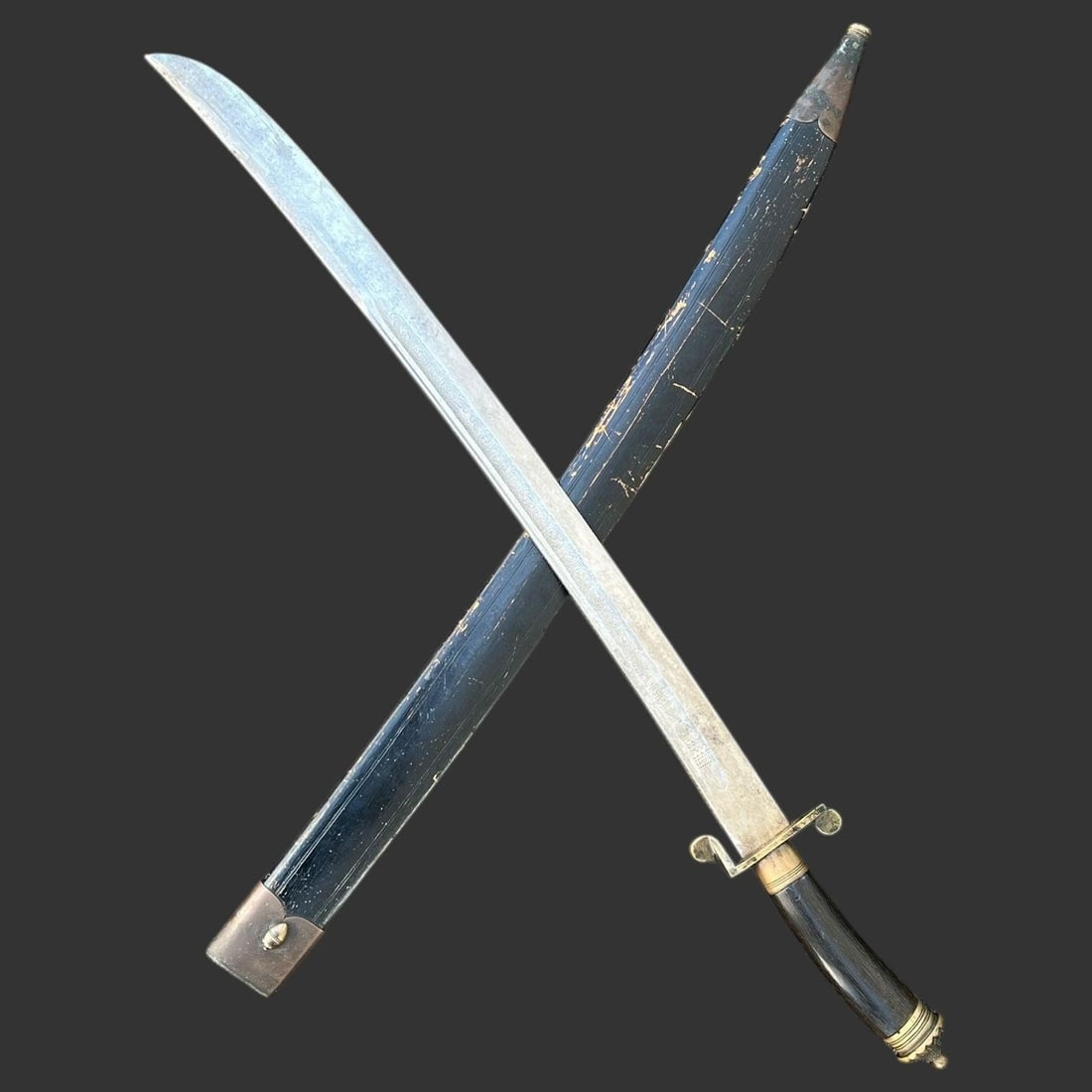 1920 Tjikeroeh Indonesian Java Sword w/ Scabbard (1 of 9)