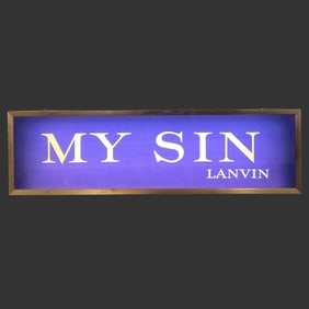 Lanvin My Sin & Aperge Lighted Advertising Sign
