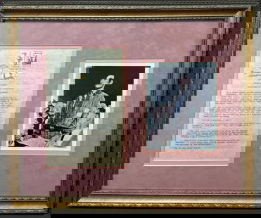 Norman Rockwell (1894-1978) 'Freedom of Speech': Norman Rockwell (1894-1978) 'Freedom of Speech'. Signed typed letter and a print. Norman Rockwell (USA, 1894-1978). Approx. frame dimensions (in): 19 x 23 x 0.75. Buyer pays shipping cost. We provide