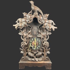 Black Forest Carved Wood Large Cuckoo Wall Clock