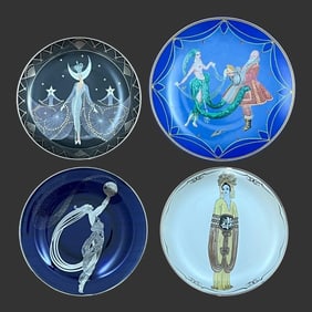 Lot of 20 Erte Porcelain Decorative Plates