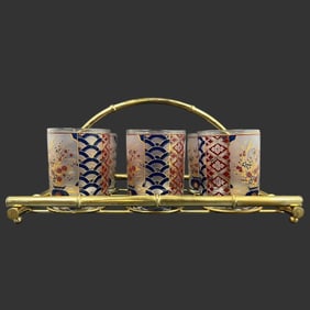 Mid-Century Modern MCM 1960s Imari Glasses