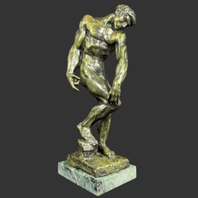 Auguste Rodin Adam Large Bronze Figure