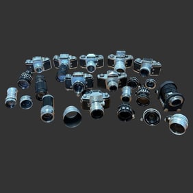 Lot of German Exacta Film Cameras and Lenses