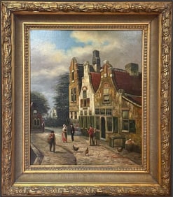 C. Vandewark (20th Century) Dutch Street Scene