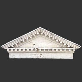 Antique Architectural Wooden Pediment
