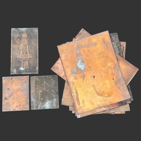 Lot of 15+ Copper Printing Plates