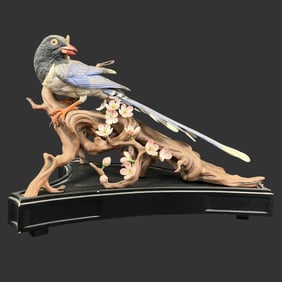 Boehm Red-billed Blue Magpie Bird Figurine