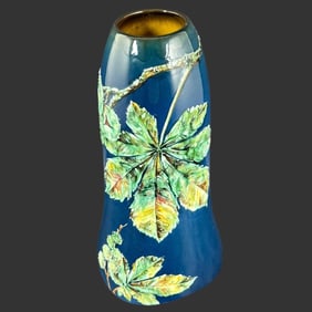 Villeroy Boch Mettlach Porcelain Floral Vase