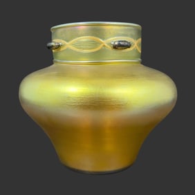 L.C.T Tiffany Favrile Iridescent Glass Vase