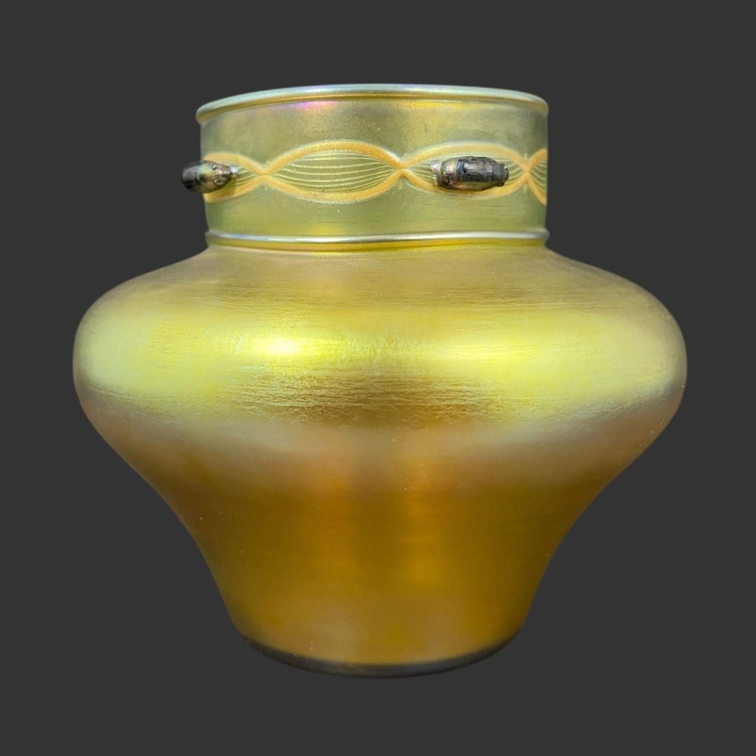 L.C.T Tiffany Favrile Iridescent Glass Vase (1 of 9)