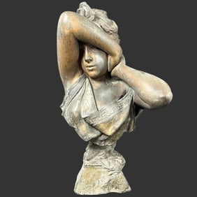 E. Villanis (French 1858-1914) Metal Sculpture