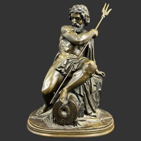 James Pradier (French, 1790-1852) Poseidon Bronze