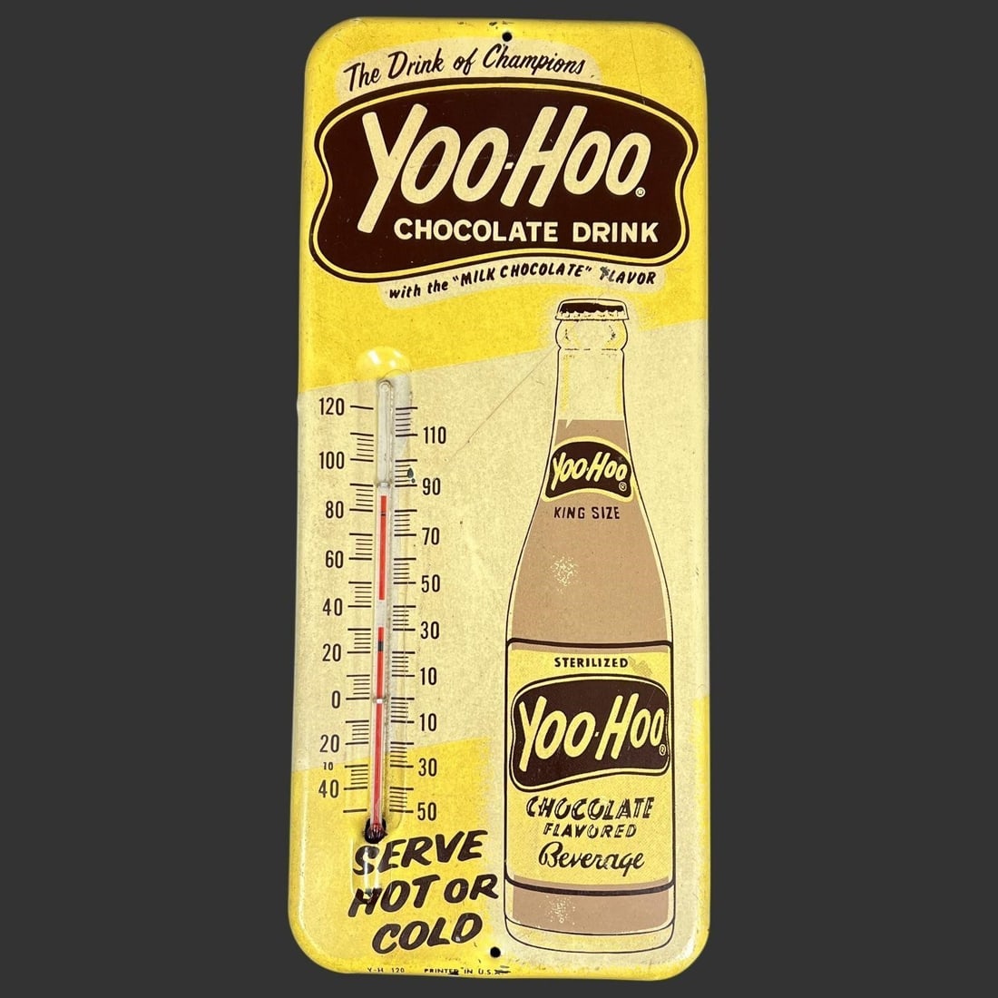 Yoo-Hoo Chocolate Milk Drink Metal Thermometer (1 of 5)