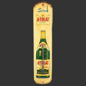 A-Treat Beverages Ginger Ale Metal Thermometer