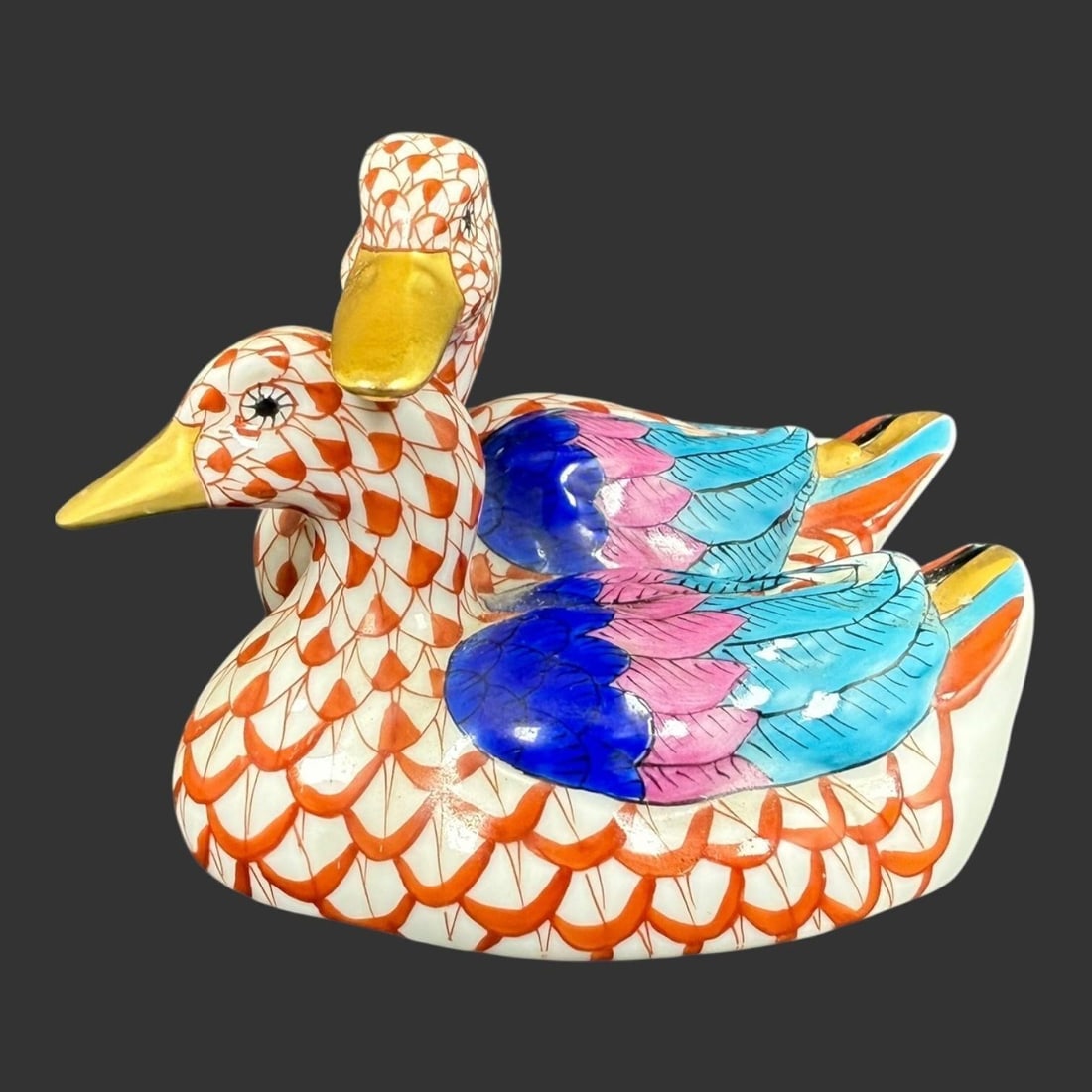 Herend Hungary Fishnet #5036 Porcelain Figurine (1 of 7)