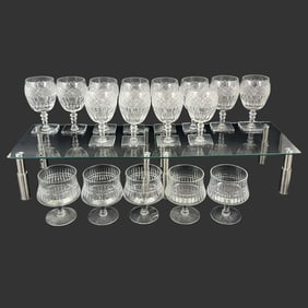 Lot of 17 Hawkes Cut Crystal Glasses