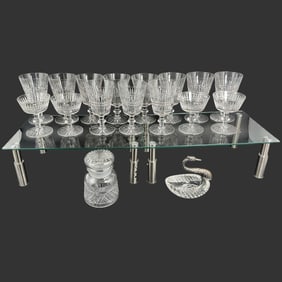 Large Lot of French Cut Crystal Glasses