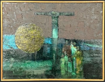 Robert Cariola Abstract Oil Painting On Canvas