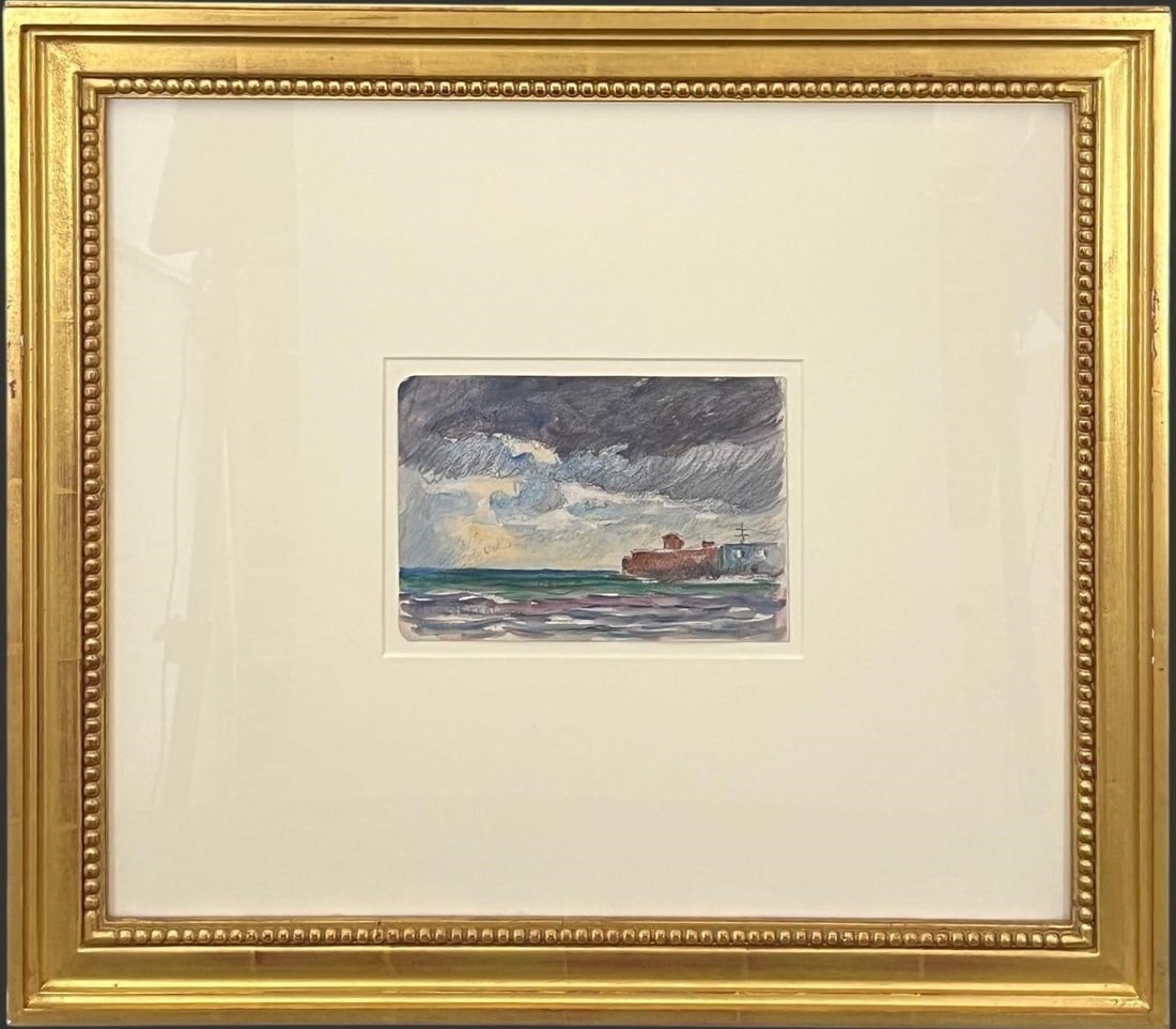 Reynolds Beal (US, 1866-1951) Watercolor Painting: Reynolds Beal (US, 1866-1951) Watercolor Painting. Reynolds Beal was an American Impressionist painter known for his vibrant marine and landscape scenes. The painting is one of a set of three watercol