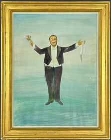 Mary Falconer (USA, 1912-2011) Pavarotti Painting