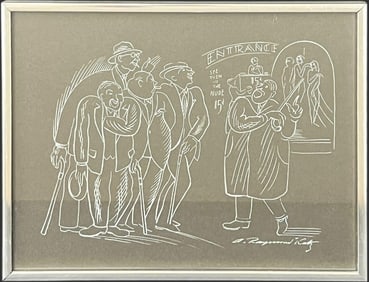 Alexander Raymond Katz Depression Era Drawing