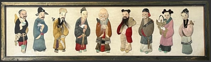 Asian Chinese Immortals Silk Paper Dolls