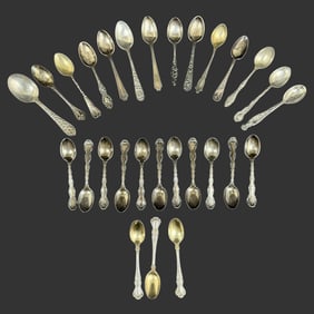 Lot of 28 Sterling Silver Spoons
