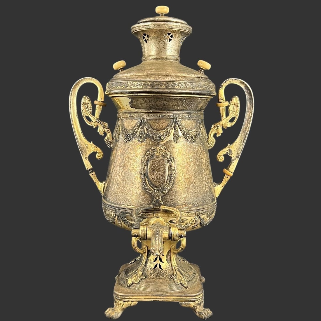 B. Henneberg Polish Ornate Brass Samovar (1 of 11)