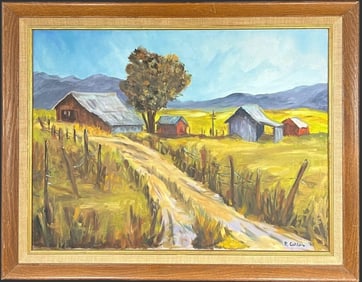 R. Cutler (Unknown) Oil Landscape Painting