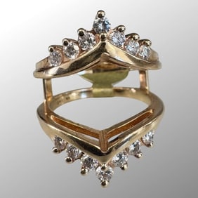 14K Yellow Gold Diamond Ring Enhancer