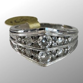 14K White Gold Keepsake Diamond Ring