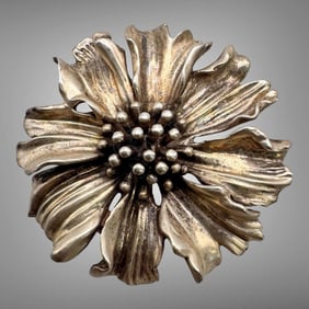 Tiffany & Co. 925 Sterling Marigold Flower Brooch