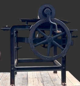 Large Antique Cast Iron Printing Press Machine