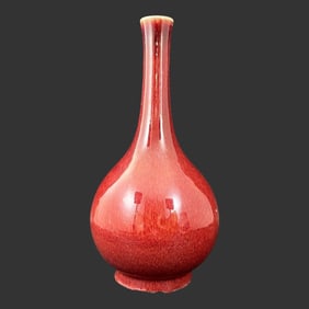 Chinese Sang de Boeuf Oxblood Glazed Vase