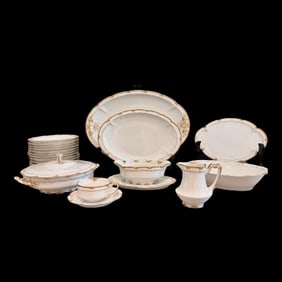 Vintage Franch Limoges Porcelain Dinner Set of 78