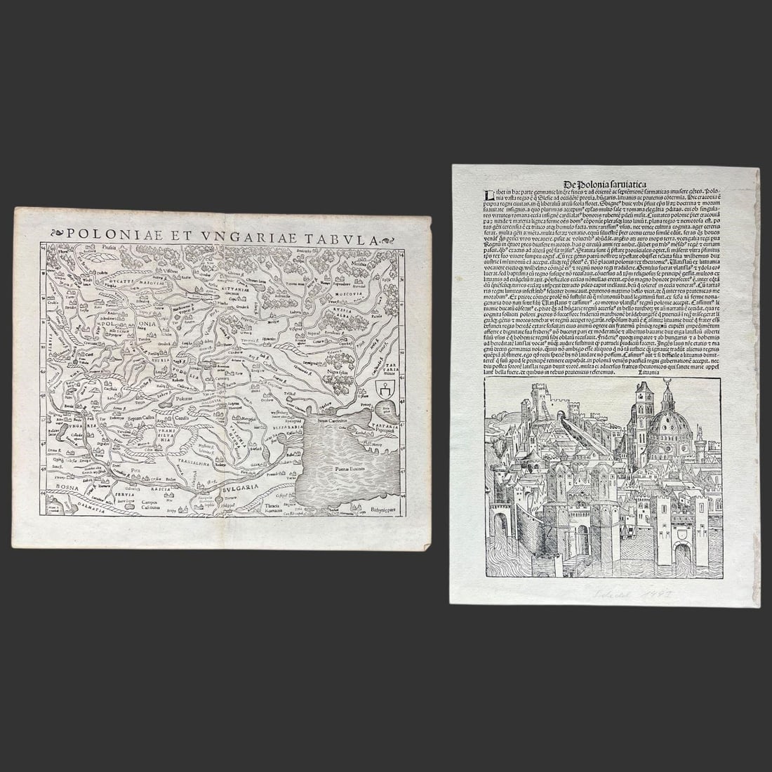 Poloniae Et Vngariae Tabvla Map (1 of 9)