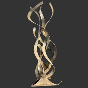 Art Metal Abstract Ribbon Sculpture
