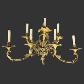 French Rococo-style Gilt Wall Sconce